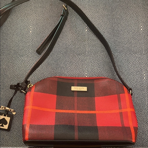 Kate Spade Black and Red Checkered Crossbody Bag - Picture 1 of 5